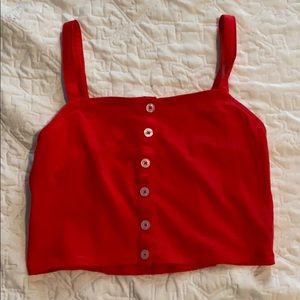 Me to We essential red crop top